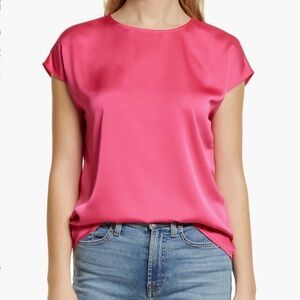 Women's Pink Satin Top